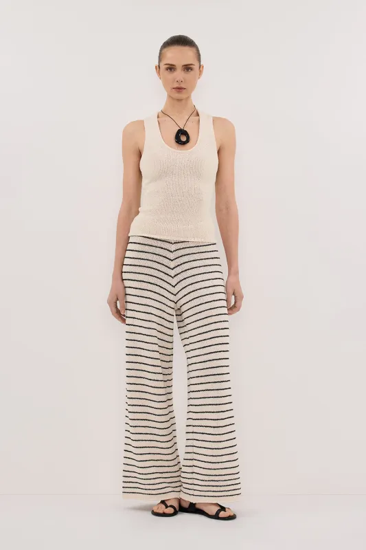 ASPEN SANDSTONE SLEEVELESS RACER KNIT TOP sold by Dissh