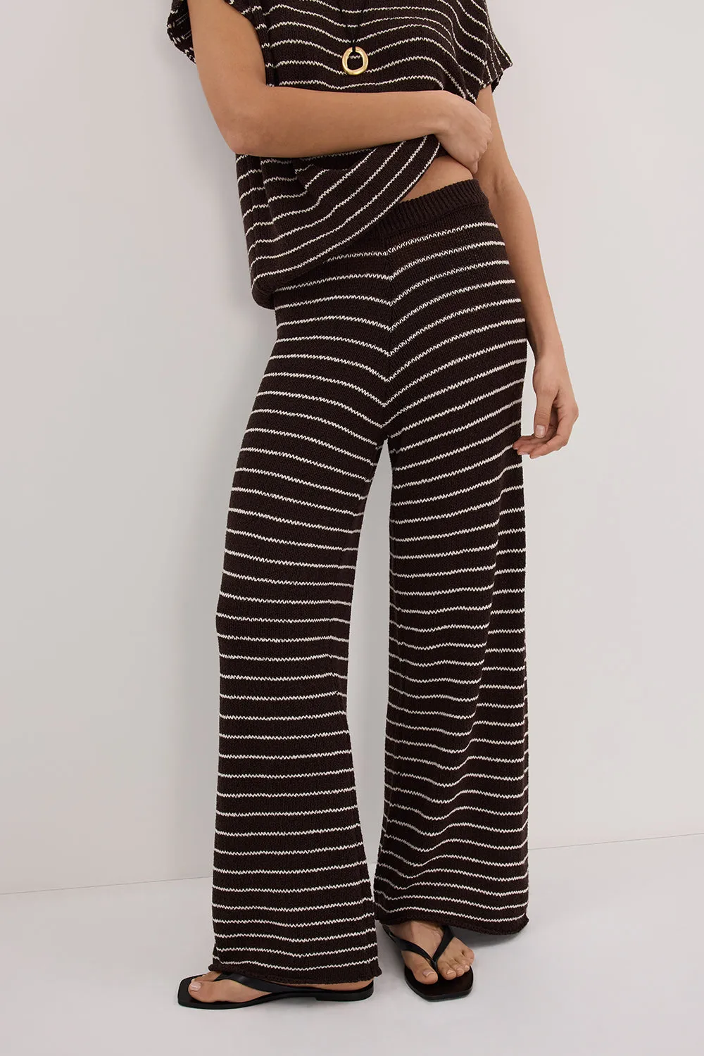 ASPEN CHOC STRIPE KNIT PANT sold by Dissh product image thumbnail 2