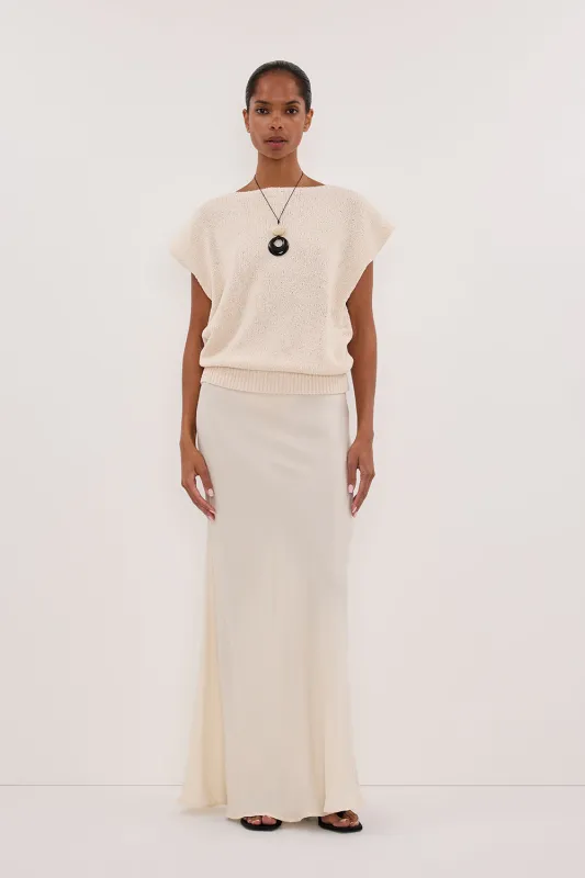 CONNIE SANDSTONE CUPRO MAXI SKIRT sold by Dissh