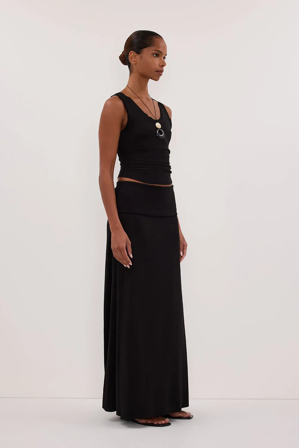 JULIE BLACK MODAL BLEND SLEEVELESS TANK sold by Dissh product image thumbnail 3