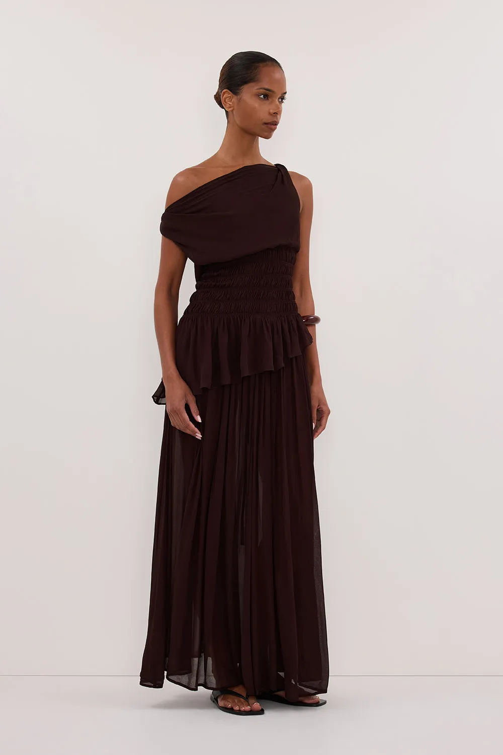 TIANA DARK CHOC ASYM TOP sold by Dissh product image thumbnail 4