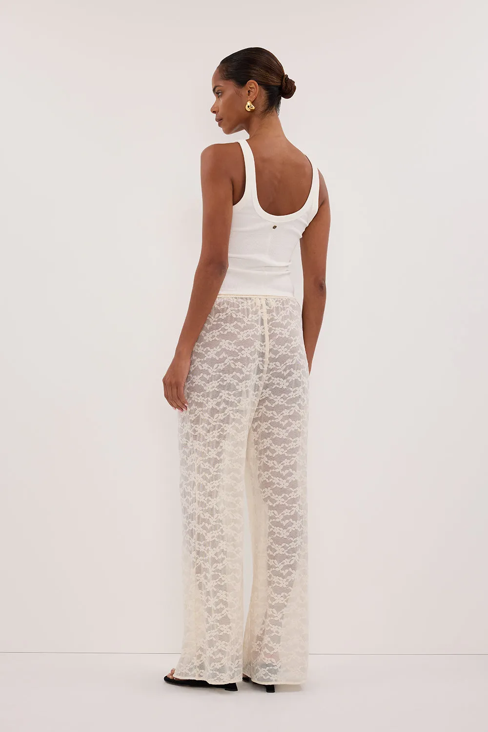 BELLE CREAM LACE PANT sold by Dissh product image thumbnail 4