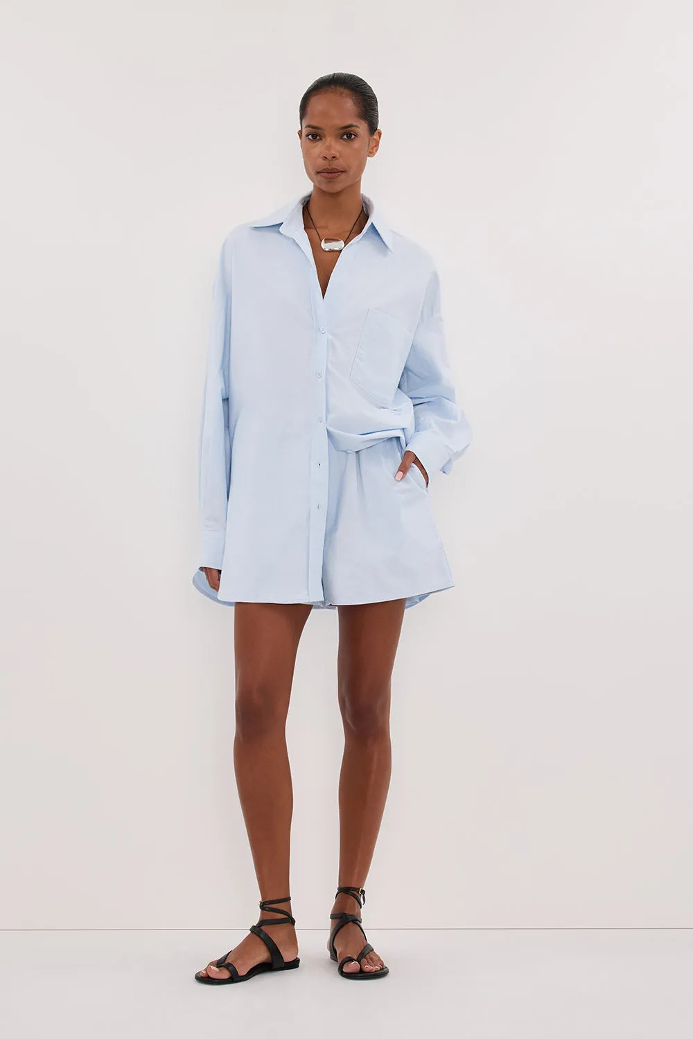 RHEA 2.0 ICE BLUE COTTON SHORT sold by Dissh product image thumbnail 2