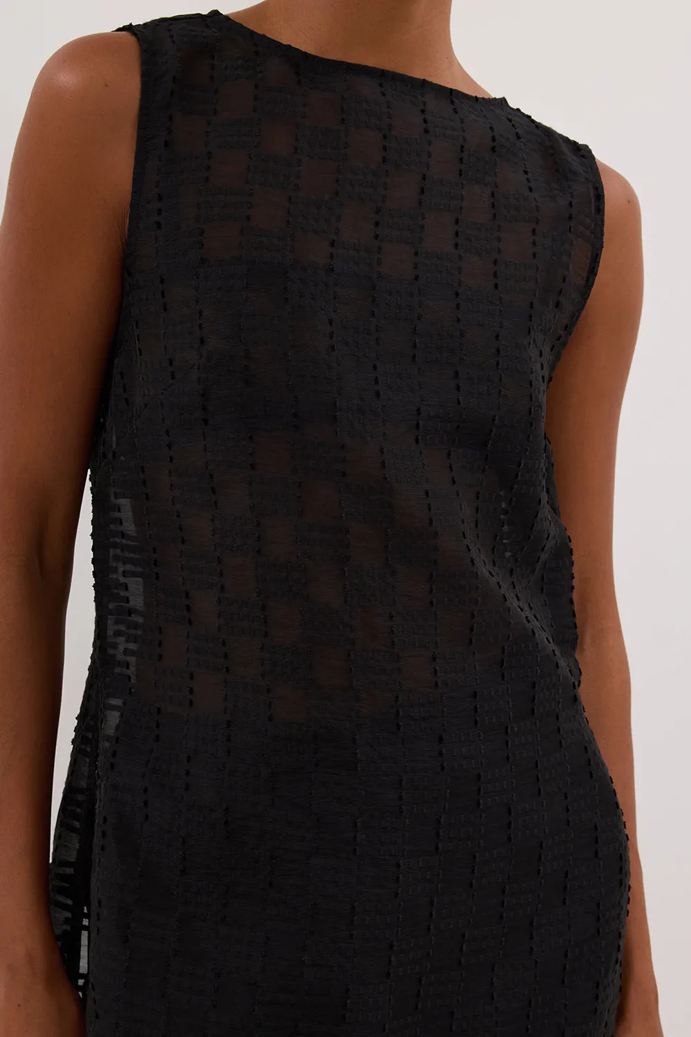ELBA BLACK SHEER TUNIC TOP sold by Dissh product image thumbnail 5