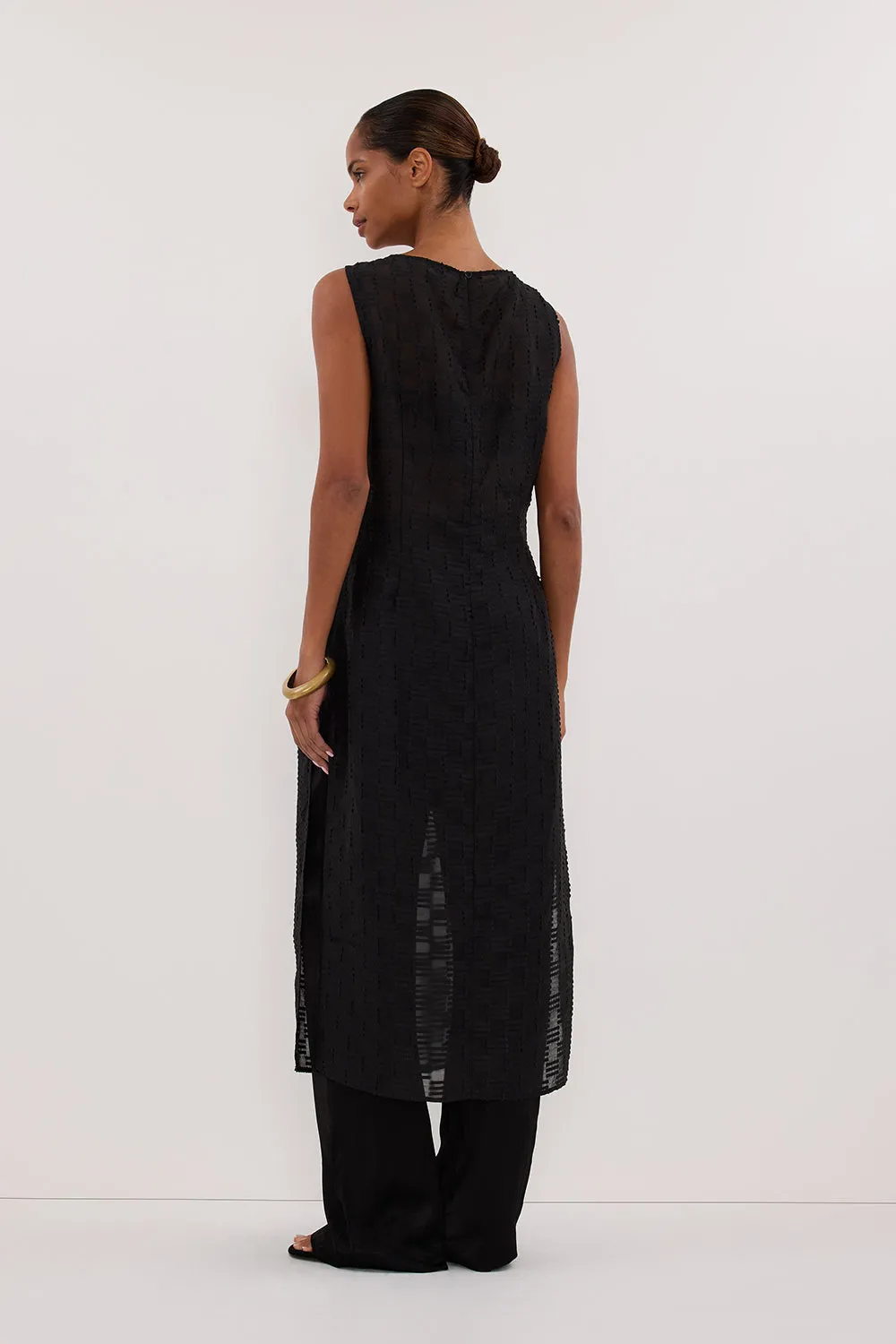 ELBA BLACK SHEER TUNIC TOP sold by Dissh product image thumbnail 4