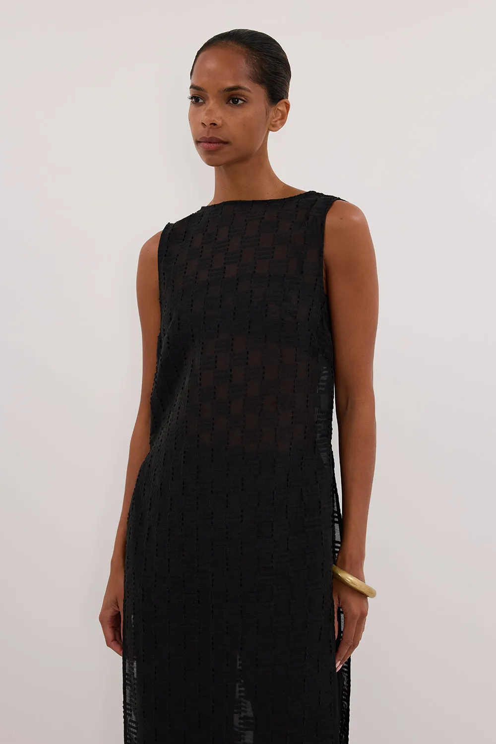 ELBA BLACK SHEER TUNIC TOP sold by Dissh product image thumbnail 2