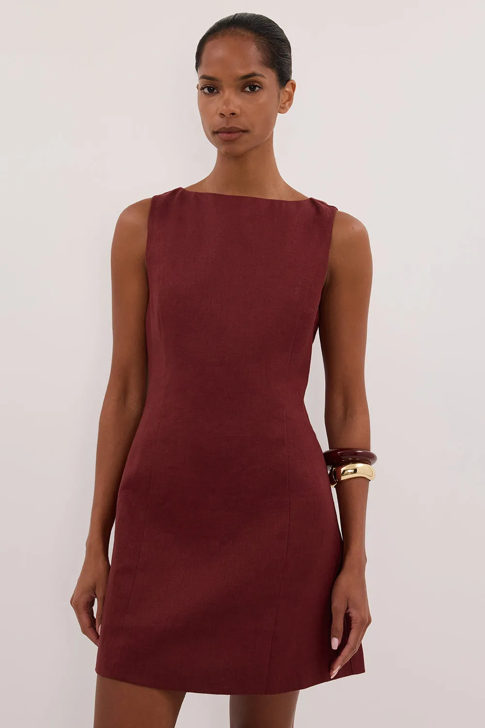 LACY SAHARA SLEEVELESS LINEN MINI DRESS sold by Dissh product image thumbnail 2