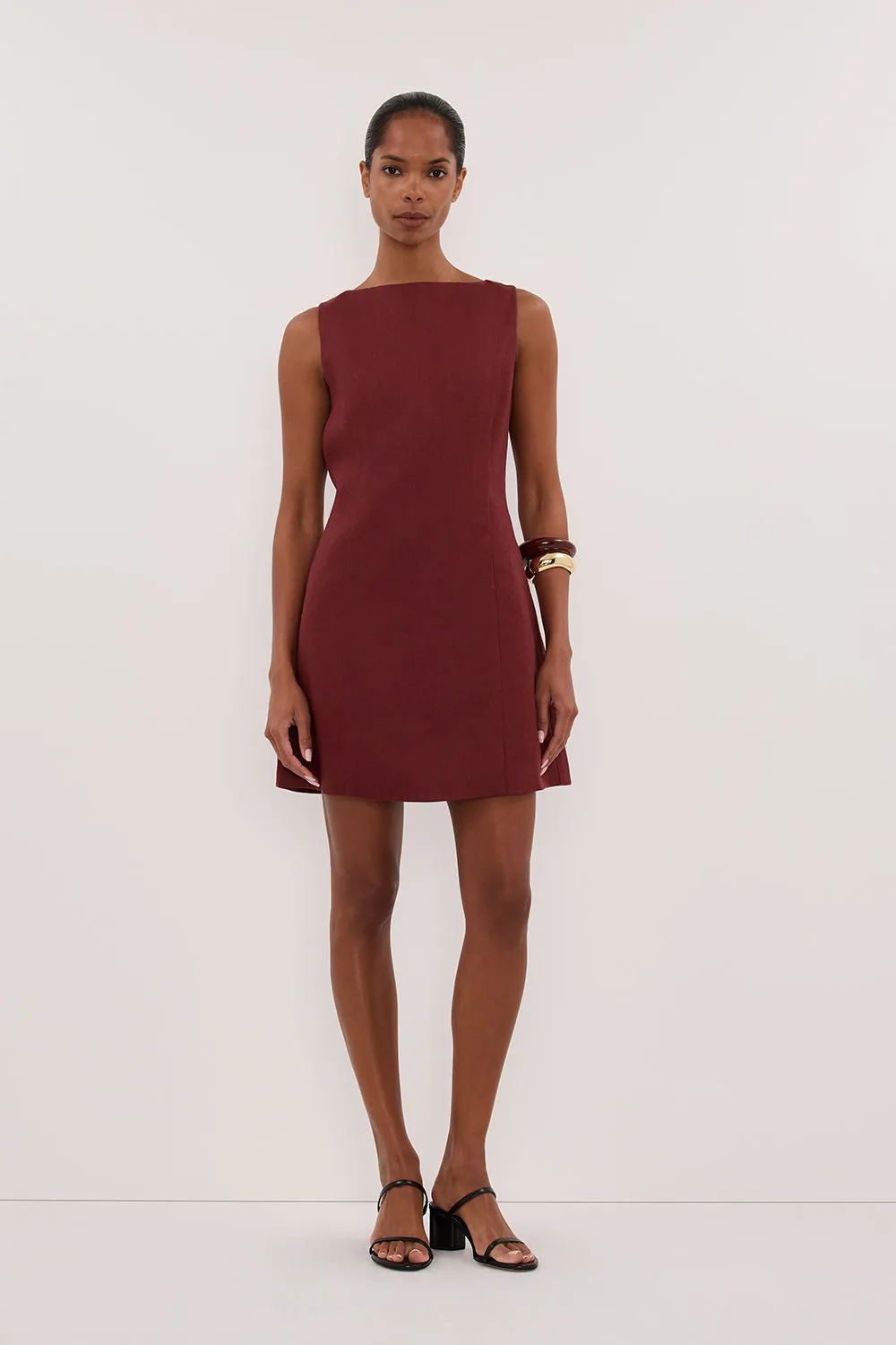 LACY SAHARA SLEEVELESS LINEN MINI DRESS sold by Dissh