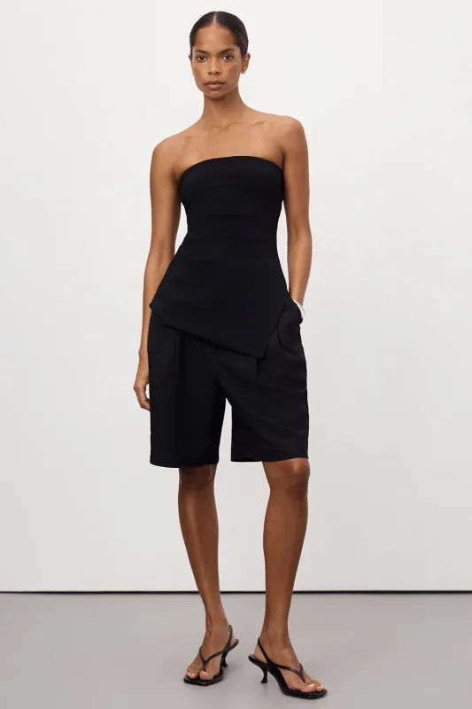 LIZA BLACK TAILORED BERMUDA SHORT sold by Dissh