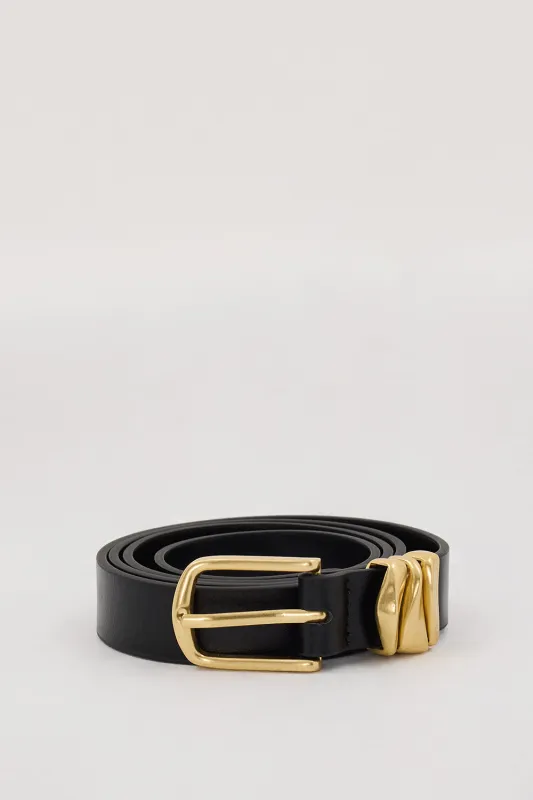 BRIE LEON ORGANICA BELT BLACK GOLD sold by Dissh