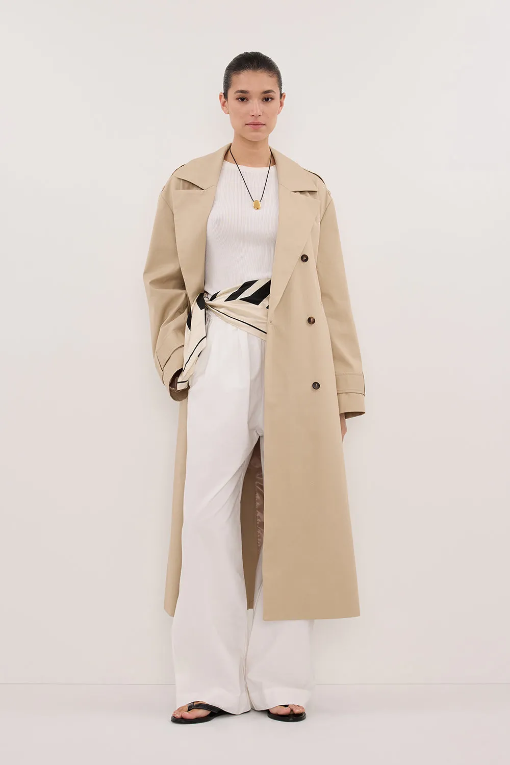 GABRIEL NATURAL BELTED TRENCH COAT sold by Dissh product image thumbnail 2