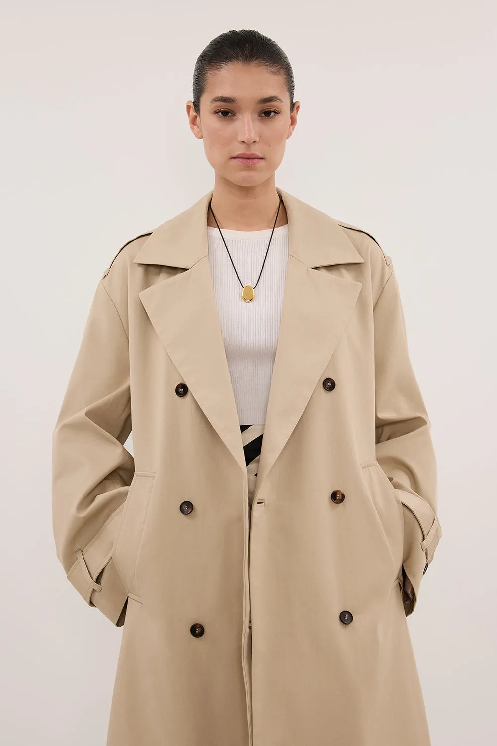 GABRIEL NATURAL BELTED TRENCH COAT sold by Dissh product image thumbnail 3