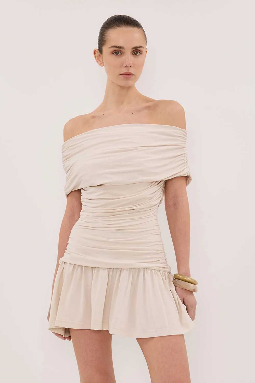 FEZ BONE OFF SHOULDER MINI DRESS sold by Dissh product image thumbnail 2