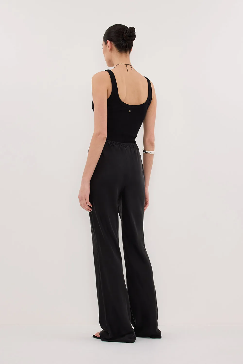 KYRA BLACK SILK BIAS PANTS sold by Dissh product image thumbnail 4