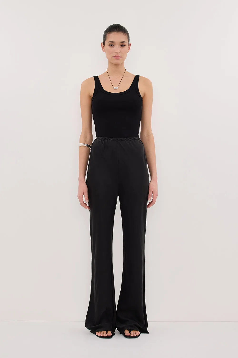 KYRA BLACK SILK BIAS PANTS sold by Dissh product image thumbnail 5