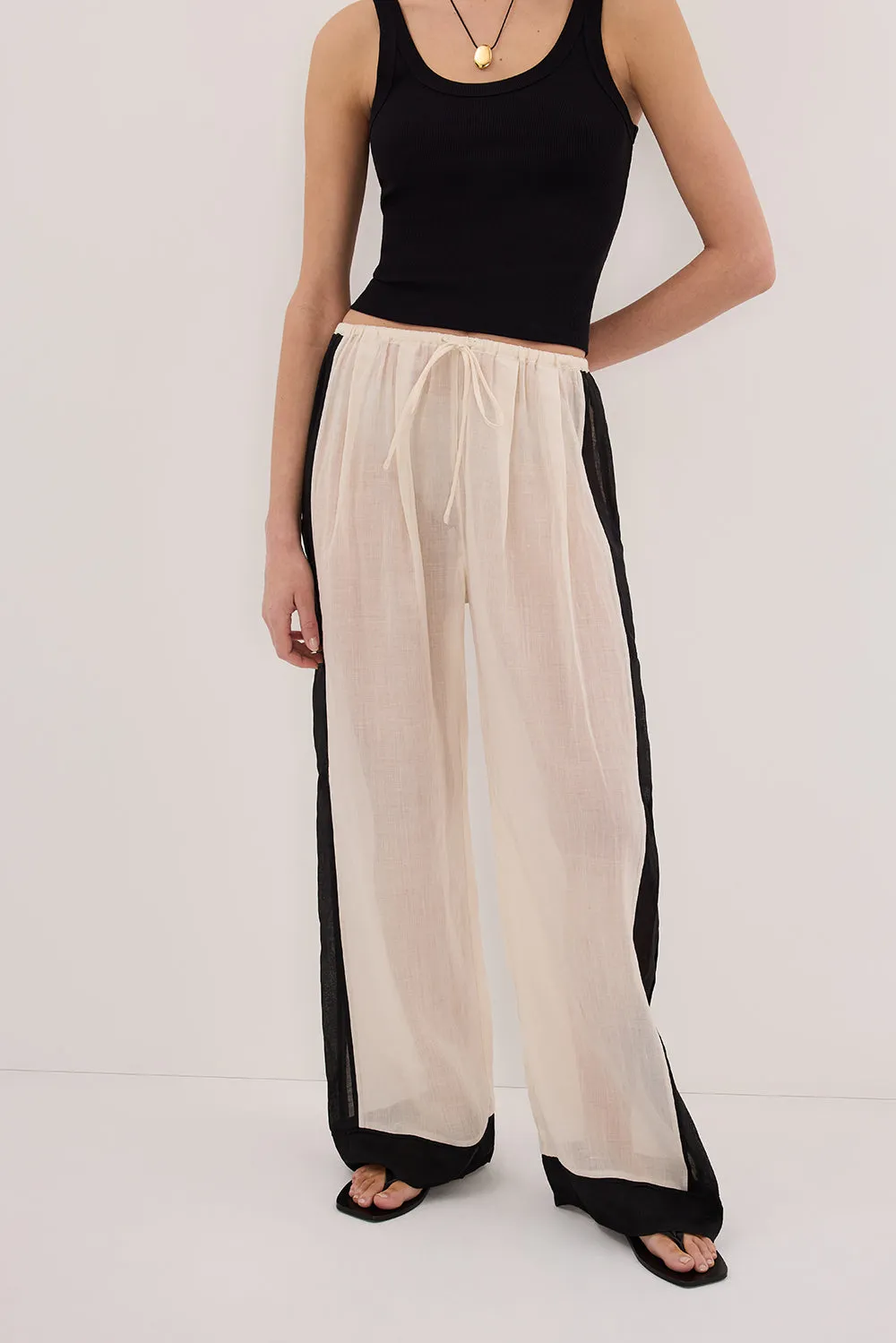 VIVIANNA SANDSTONE RAMIE PANT sold by Dissh product image thumbnail 2