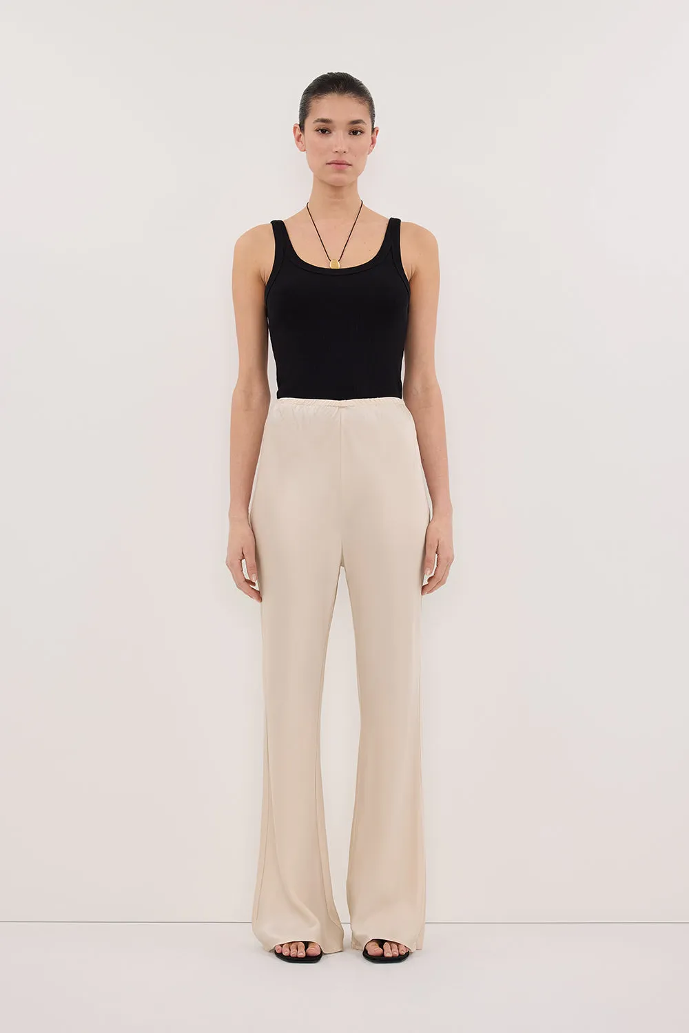 KYRA SANDSTONE SILK BIAS PANTS sold by Dissh product image thumbnail 5