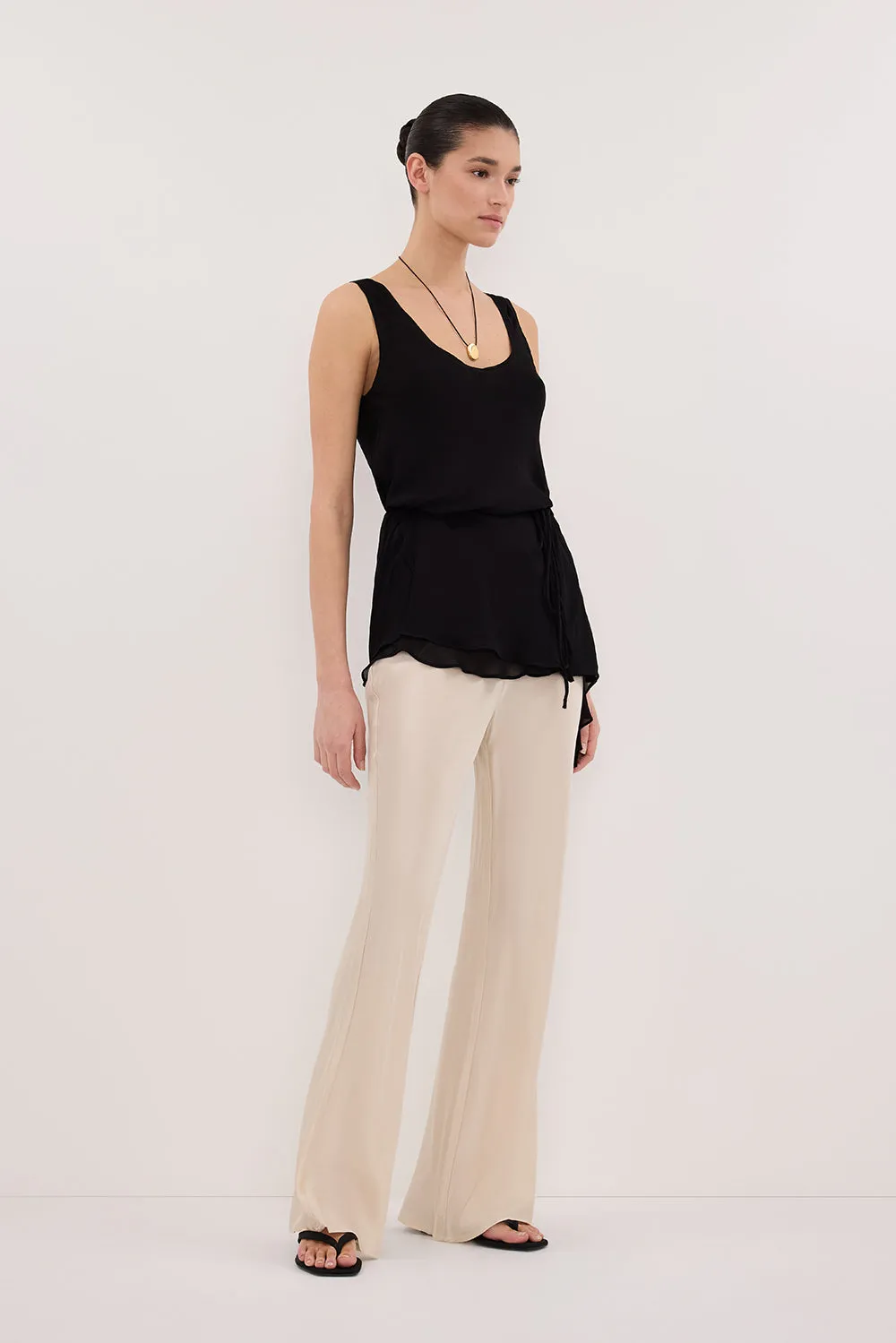 KYRA SANDSTONE SILK BIAS PANTS sold by Dissh product image thumbnail 3