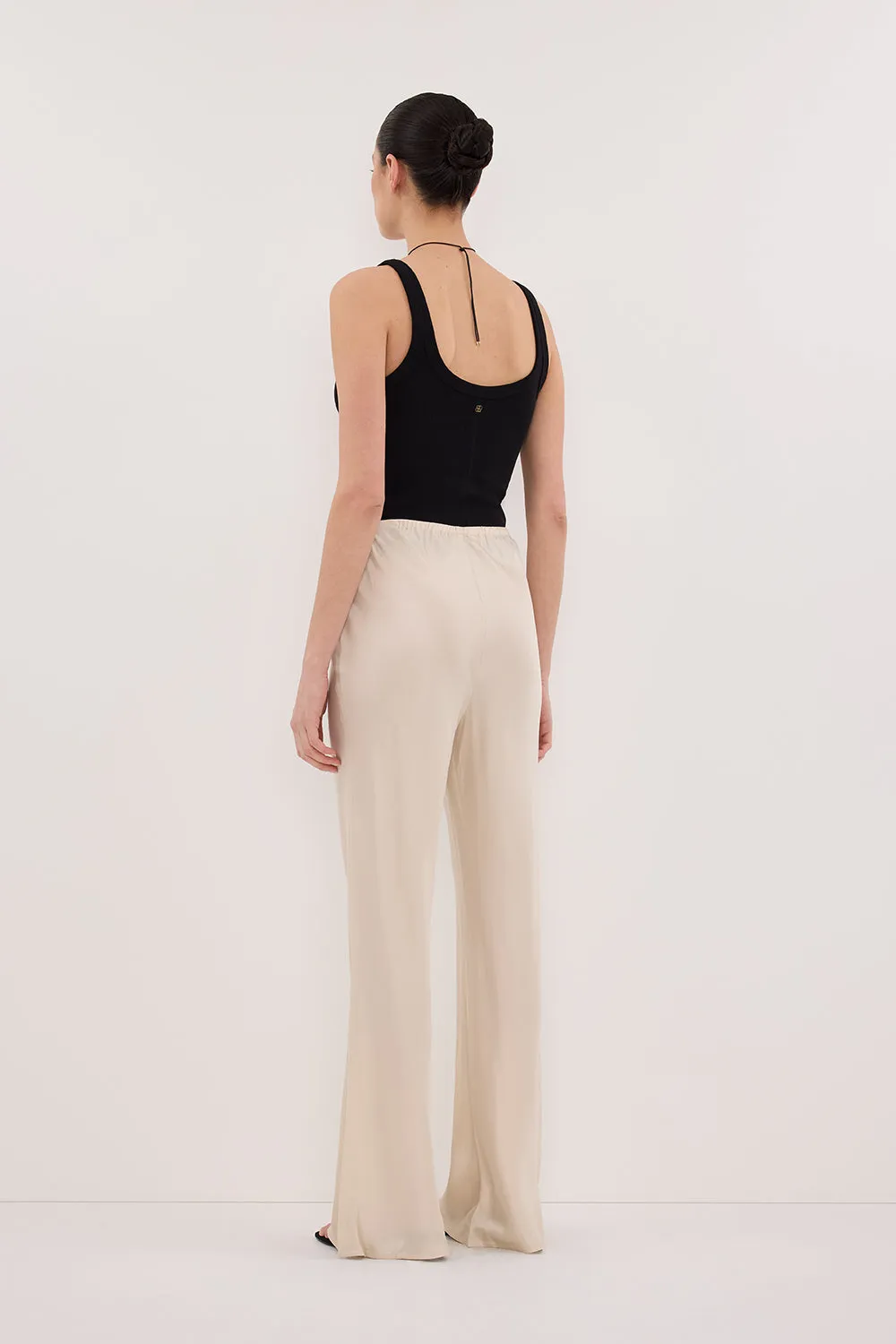 KYRA SANDSTONE SILK BIAS PANTS sold by Dissh product image thumbnail 4