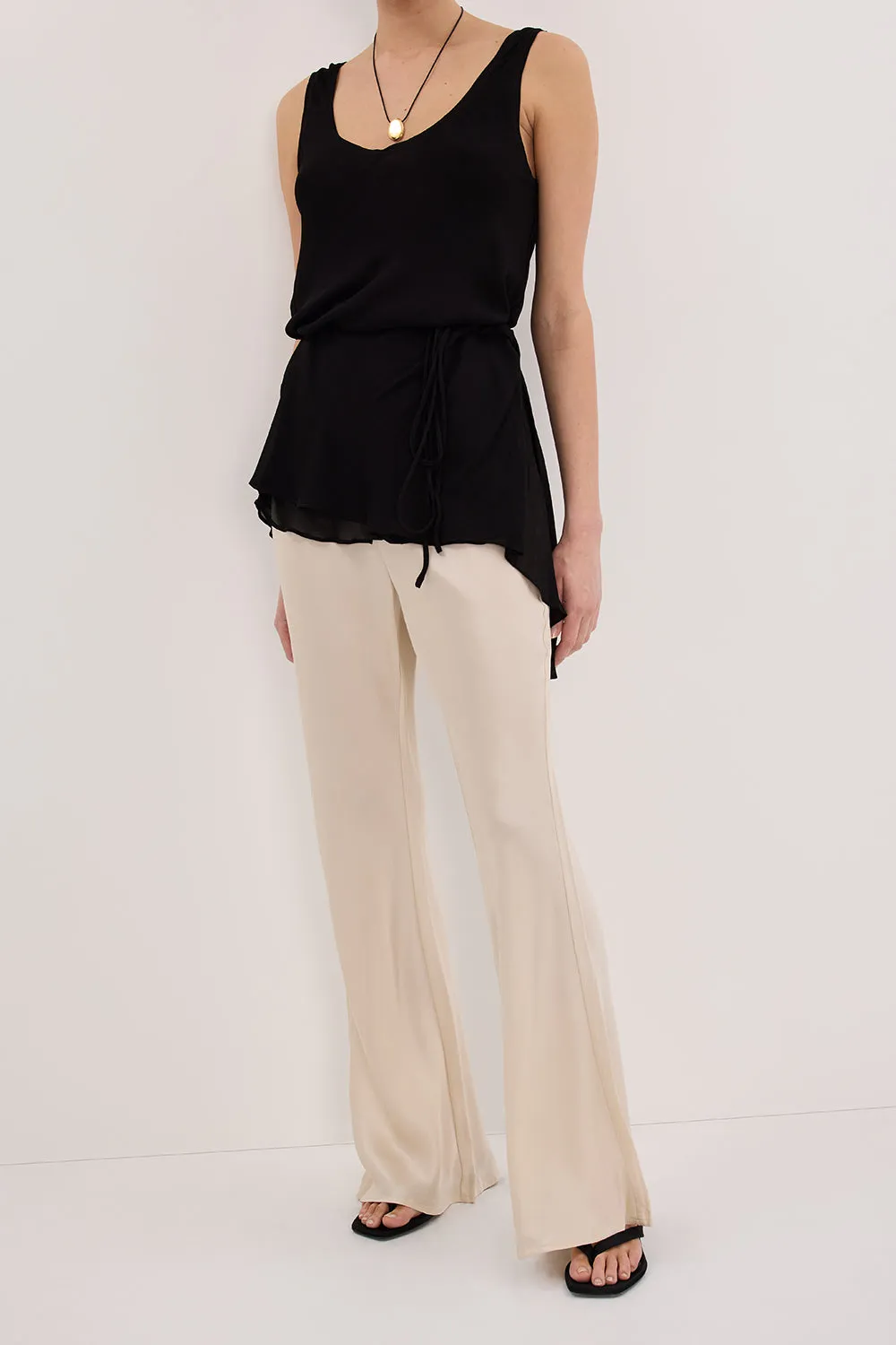 KYRA SANDSTONE SILK BIAS PANTS sold by Dissh product image thumbnail 2