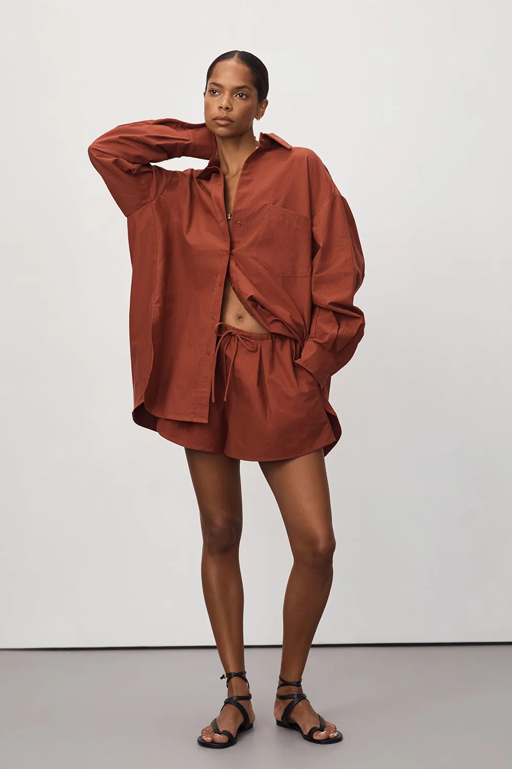 RHEA SAHARA COTTON DRAWSTRING SHORT sold by Dissh