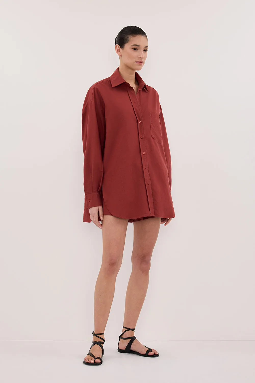RHEA 2.0 SAHARA OVERSIZED COTTON SHIRT sold by Dissh product image thumbnail 4