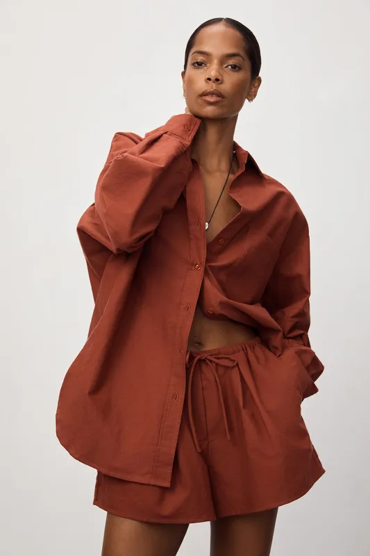 RHEA 2.0 SAHARA OVERSIZED COTTON SHIRT sold by Dissh