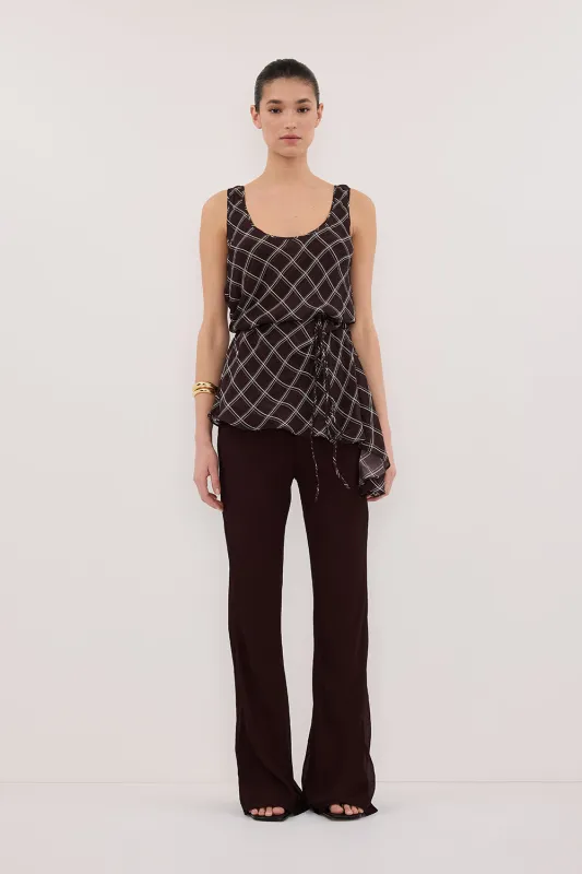 SUNTIA DARK CHOC BIAS PANTS sold by Dissh