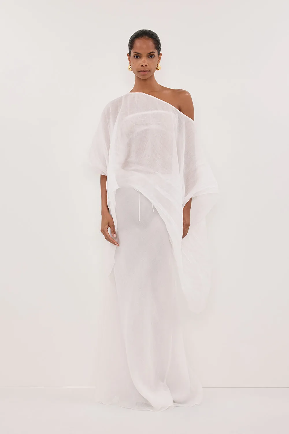 MAISON WHITE RAMIE BAIS MIDI SKIRT sold by Dissh product image thumbnail 5