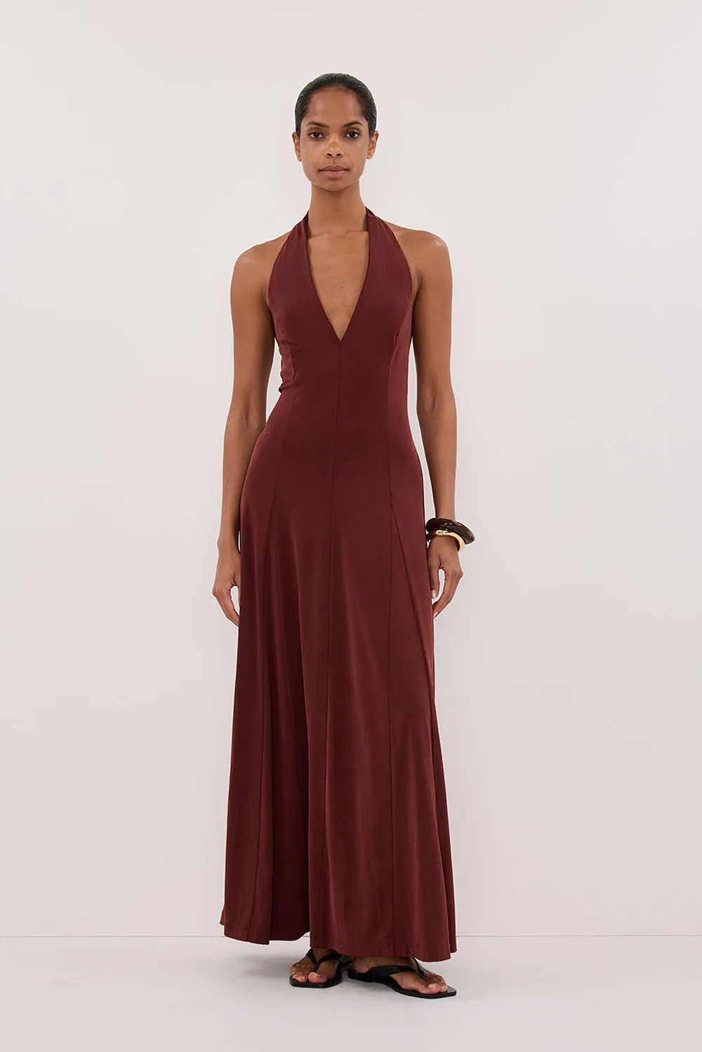 LYNN SAHARA HALTER MIDI DRESS sold by Dissh