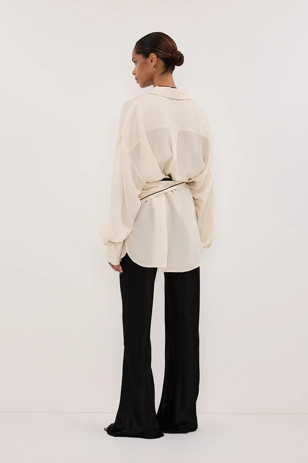 LUCILLE STRAW LONG SLEEVE CUPRO SHIRT - PRE ORDER sold by Dissh product image thumbnail 4