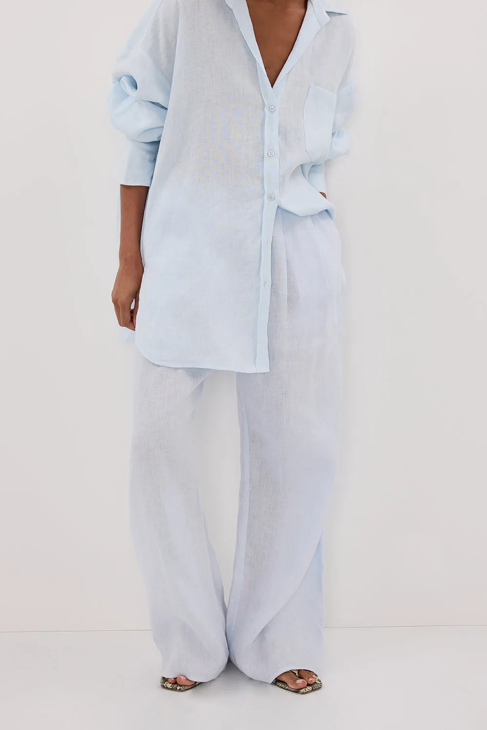 ELLIS ICE BLUE LINEN PANT sold by Dissh product image thumbnail 2