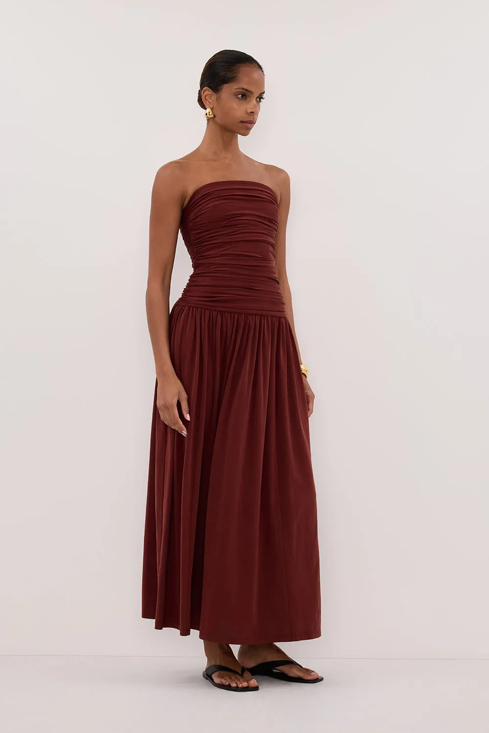 SHARI SAHARA STRAPLESS BANDEAU MIDI DRESS sold by Dissh product image thumbnail 4