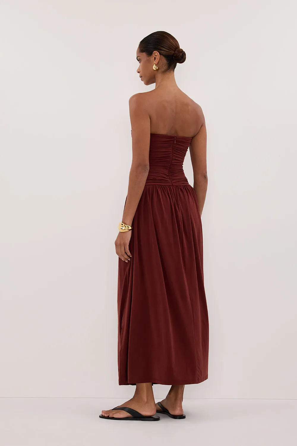 SHARI SAHARA STRAPLESS BANDEAU MIDI DRESS sold by Dissh product image thumbnail 5