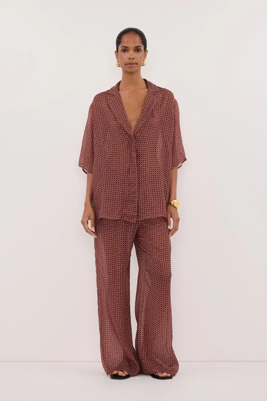 TIA SAHARA MICRO CHECK PANT sold by Dissh