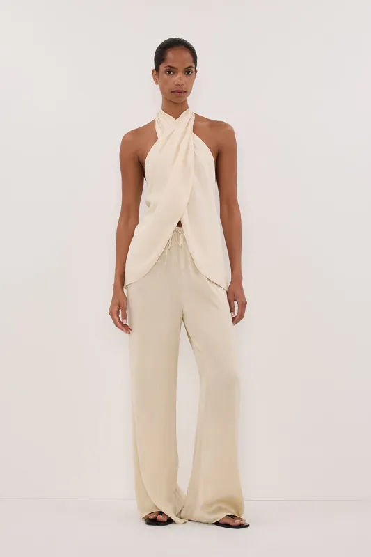 ADDIE STRAW CUPRO DRAWSTRING PANT - PRE ORDER sold by Dissh