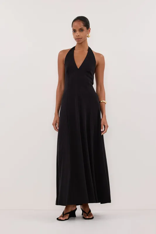 LYNN BLACK HALTER MIDI DRESS - PRE ORDER sold by Dissh