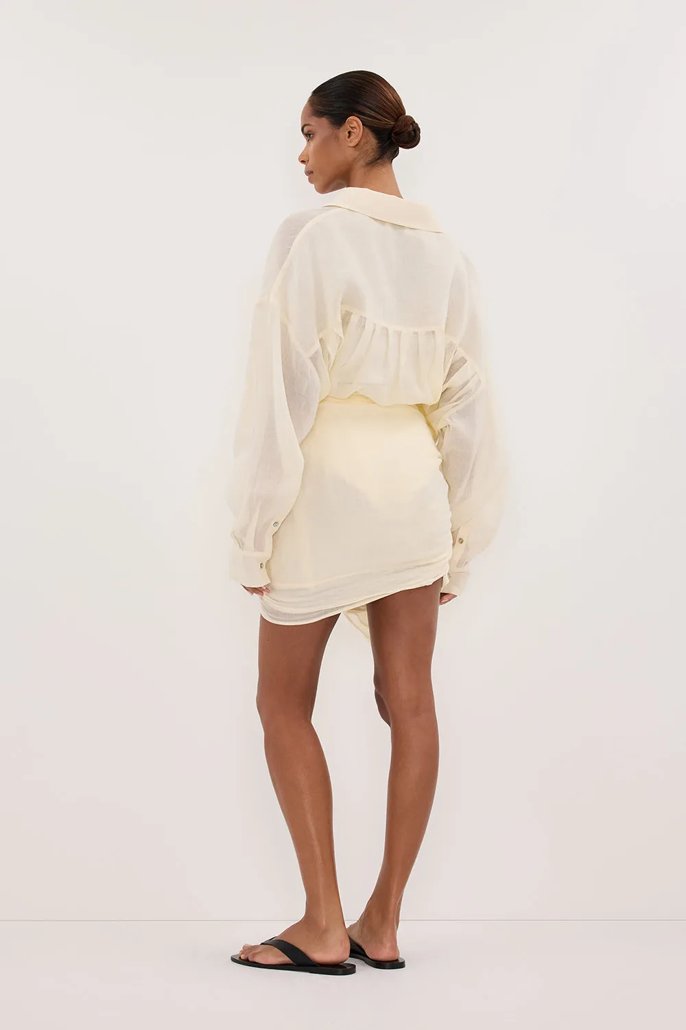 KAI STRAW OVERSIZED RAMIE LONG SLEEVE SHIRT sold by Dissh product image thumbnail 4