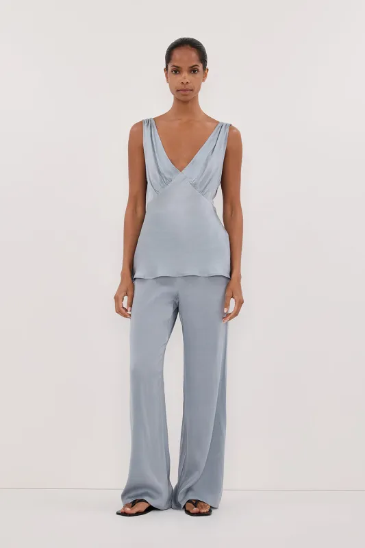 PERCY DUSTY BLUE SILK PANT - PRE ORDER sold by Dissh
