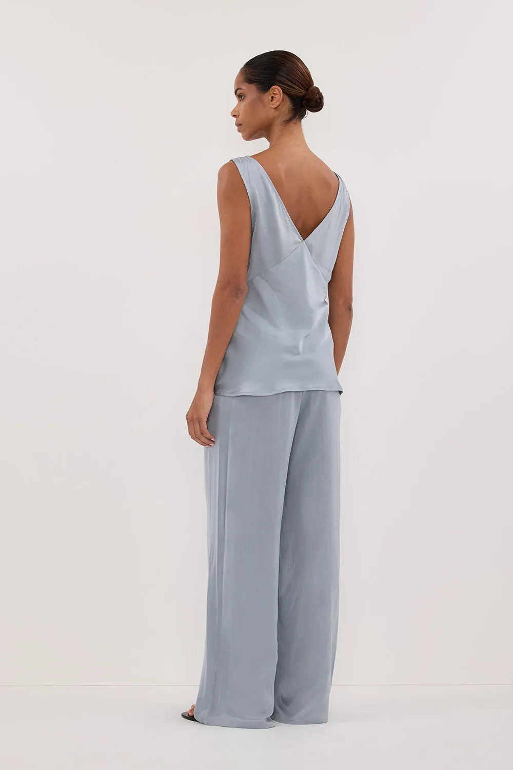 PERCY DUSTY BLUE SILK PANT sold by Dissh product image thumbnail 4