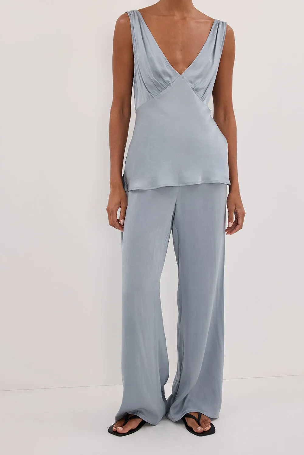 PERCY DUSTY BLUE SILK PANT sold by Dissh product image thumbnail 2