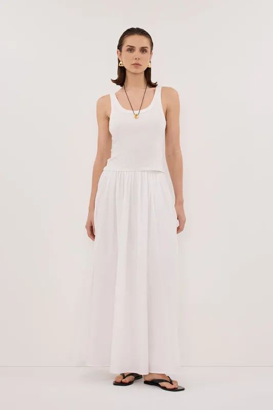 PHOEBE OFF WHITE SCOOP NECK TANK TOP sold by Dissh