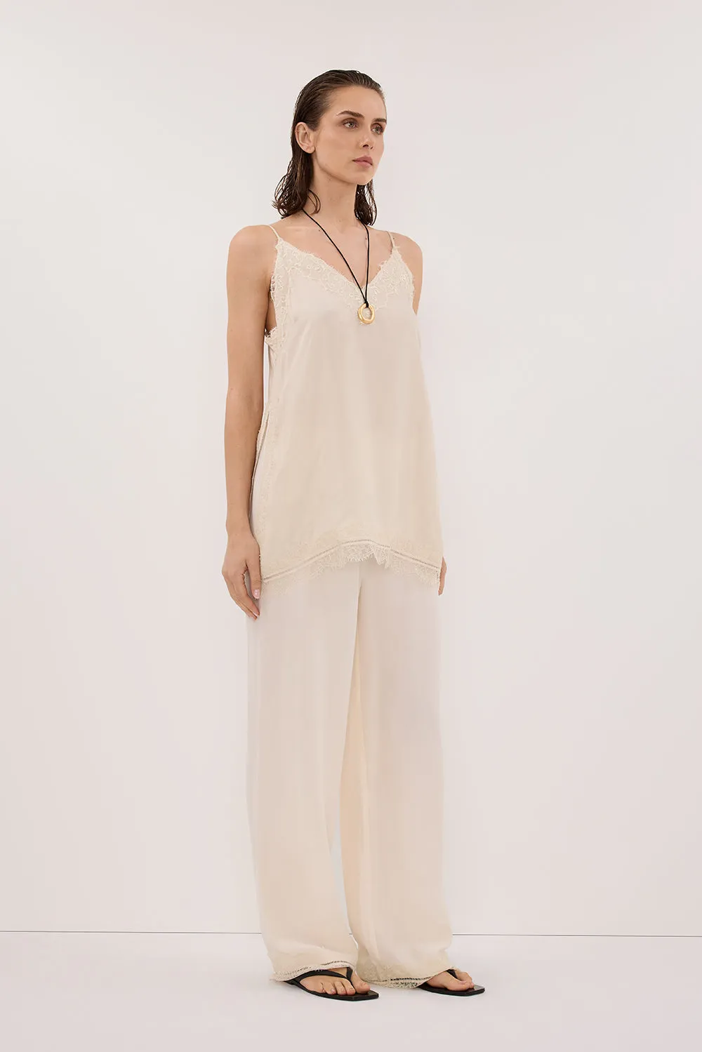 ANDREA SANDSTONE SLEEVELESS LACE CAMI TOP sold by Dissh product image thumbnail 3