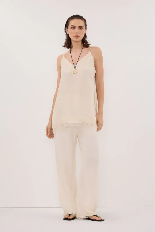 ANDREA SANDSTONE SLEEVELESS LACE CAMI TOP sold by Dissh