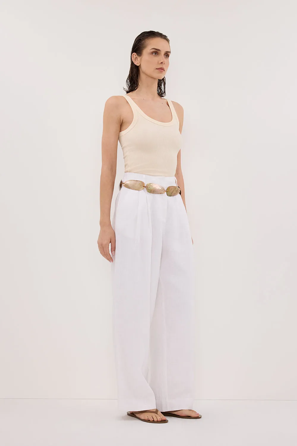 PHOEBE SANDSTONE SCOOP NECK TANK TOP sold by Dissh product image thumbnail 3