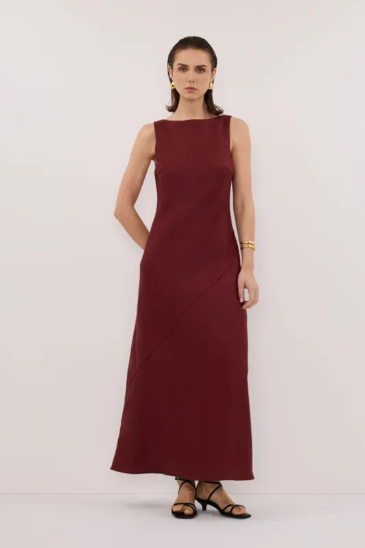 LACY SAHARA SLEEVELESS LINEN MIDI DRESS sold by Dissh