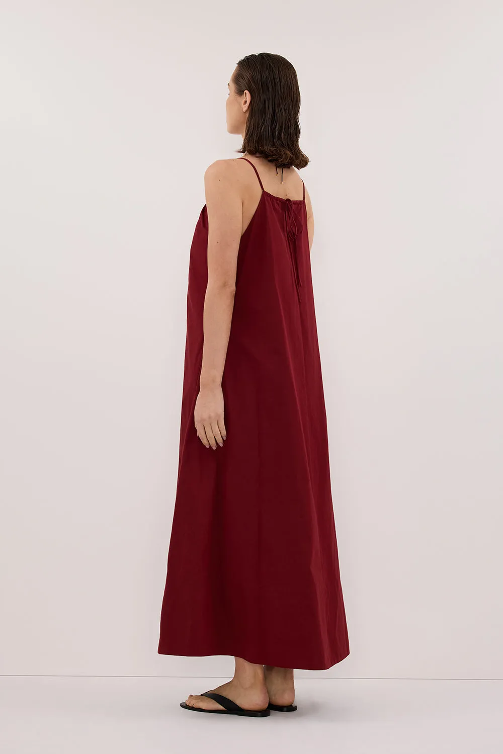 LIANA SAHARA SLEEVELESS POPLIN TENT MIDI DRESS sold by Dissh product image thumbnail 5