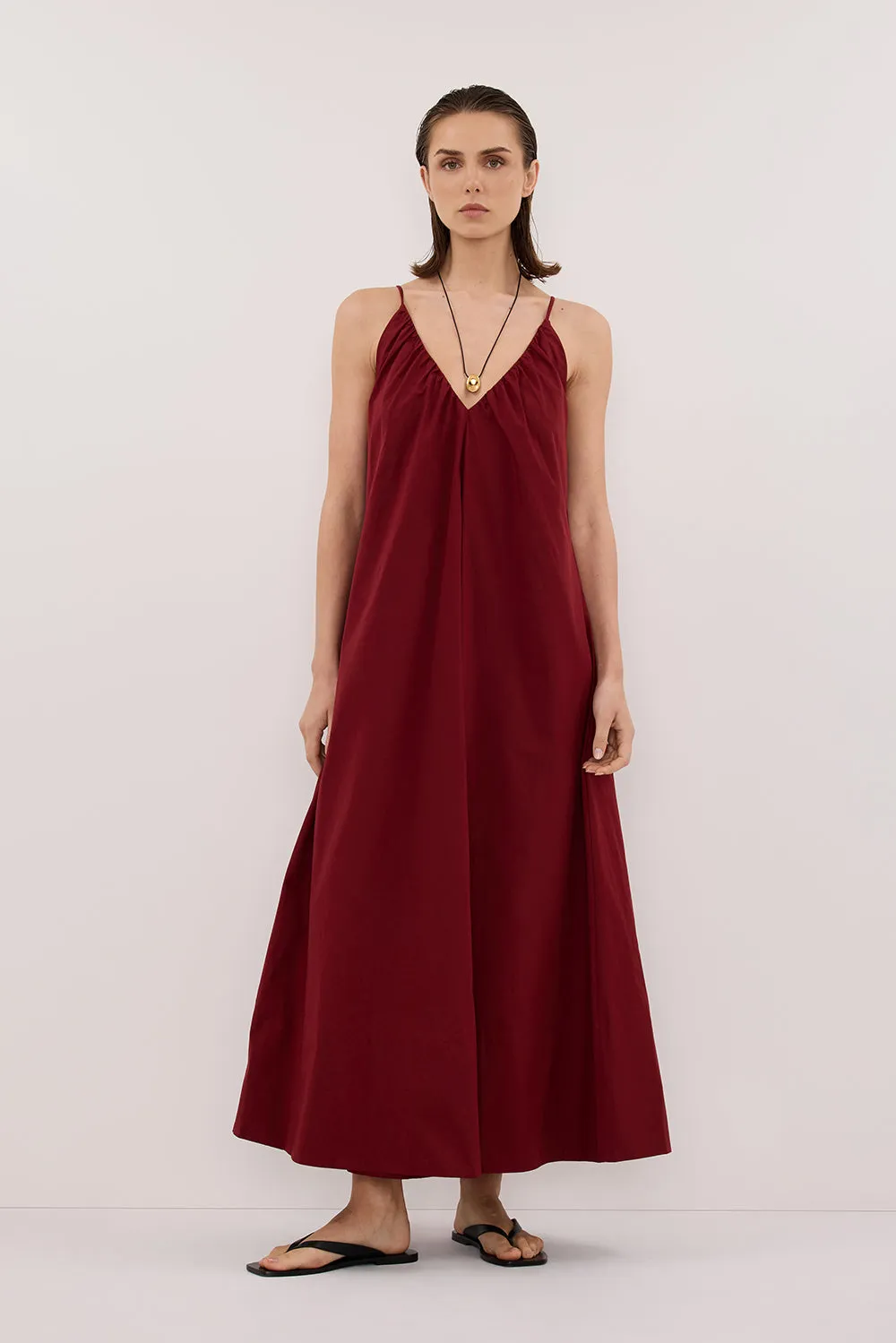LIANA SAHARA SLEEVELESS POPLIN TENT MIDI DRESS sold by Dissh product image thumbnail 2