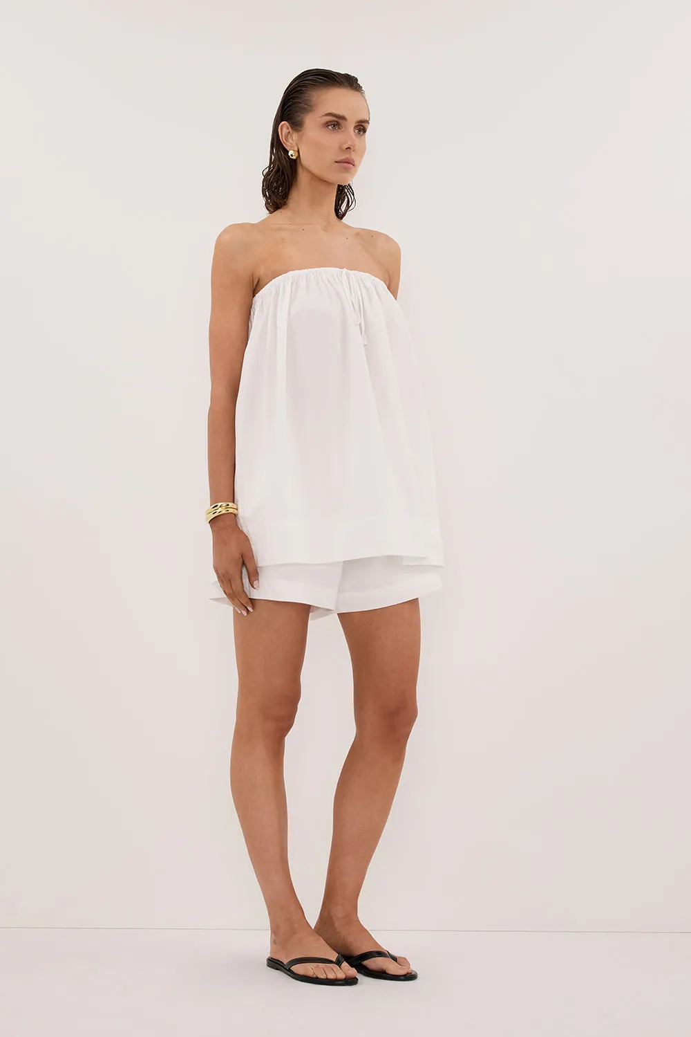 SOMMER WHITE POPLIN SHORT sold by Dissh product image thumbnail 3