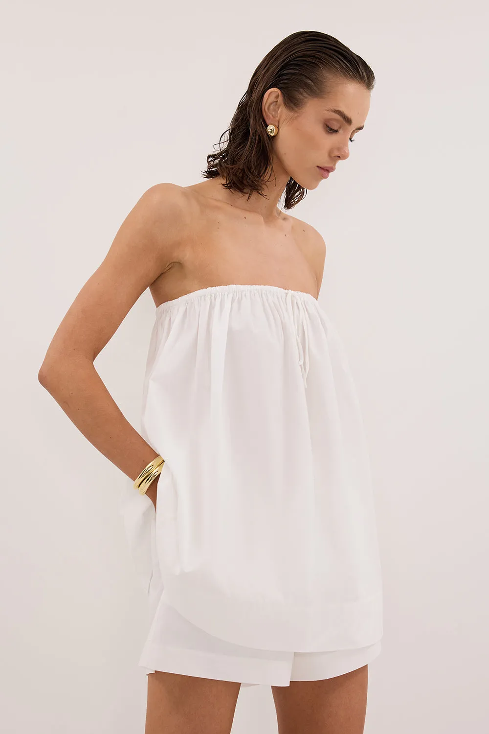 SOMMER WHITE POPLIN SHORT sold by Dissh product image thumbnail 2